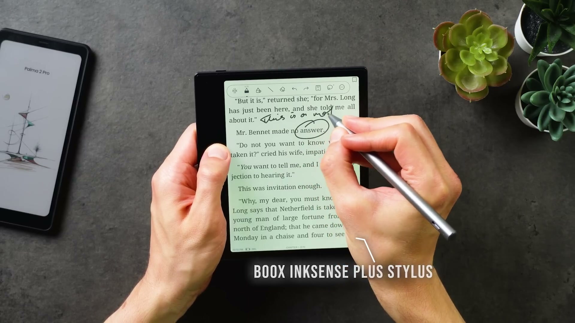 Handschriftliche Buchanmerkung auf dem BOOX Go Color 7 (Gen II)