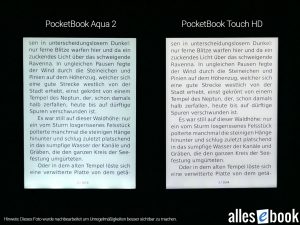 Leichter Helligkeitsverlauf am Aqua 2 und gut sichtbare Lichthöfe am unteren Bildschirmrand (Achtung: Foto wurde manipuliert um Unregelmäßigkeiten deutlicher sichtbar zu machen).