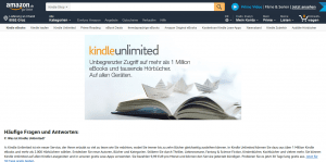 Kindle Unlimited Webseite