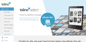 Tolino Select Webseite