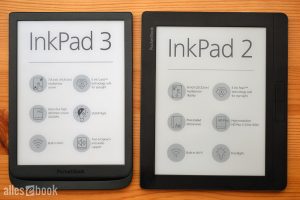 PocketBook InkPad 3 (links) und InkPad 2 (rechts) im Größenvergleich