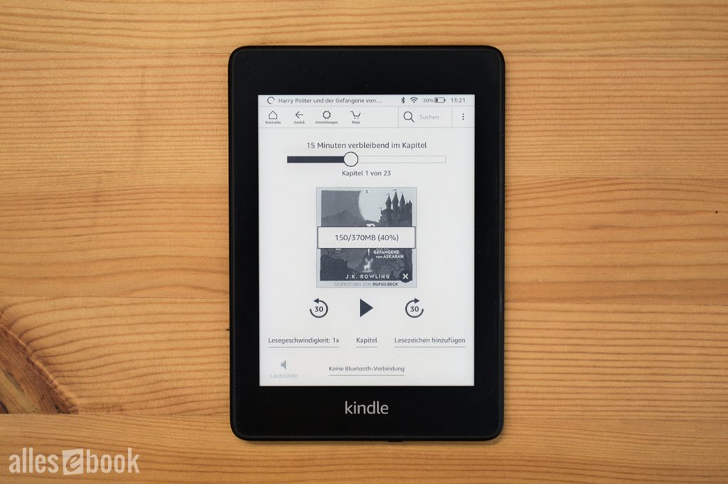 Hörbuchplayer am Kindle Paperwhite