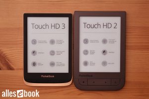 PocketBook Touch HD 3 (links) und Touch HD 2 (rechts) im Vergleich