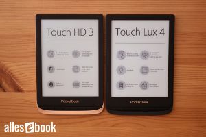 PocketBook Touch HD 3 (links) und Touch Lux 4 (rechts) im Vergleich