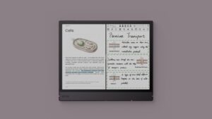 BOOX Note Air6 C mit geteiltem Bildschirm: farbiges Biologie-Lehrbuch und farbige Notizen