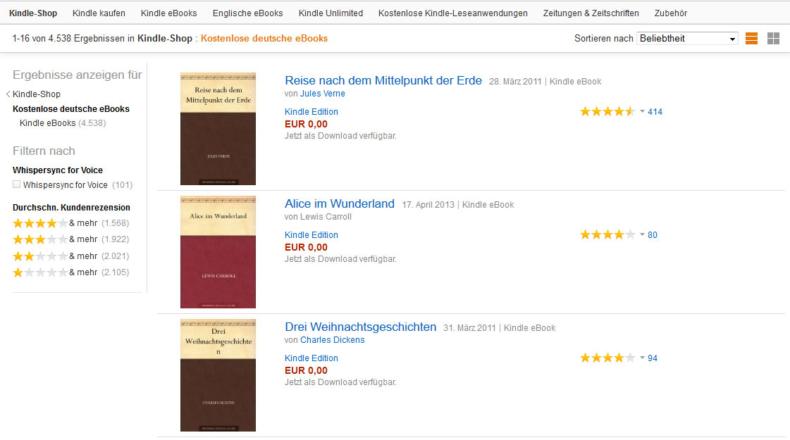 Kostenlose eBooks Die besten Quellen für gratis Downloads