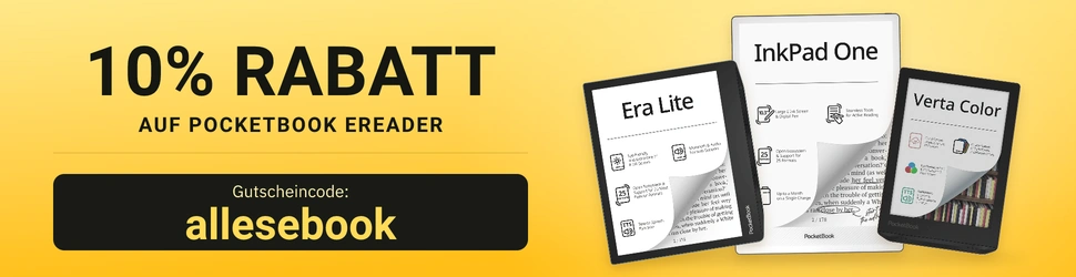 10% Rabatt auf PocketBook eReader mit dem Gutscheincode allesebook