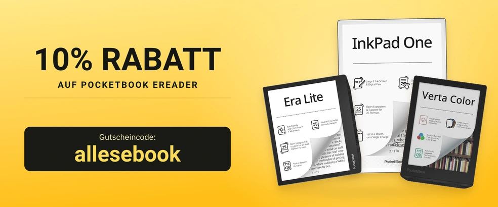 10 % Rabatt auf PocketBook eReader mit dem Gutscheincode allesebook